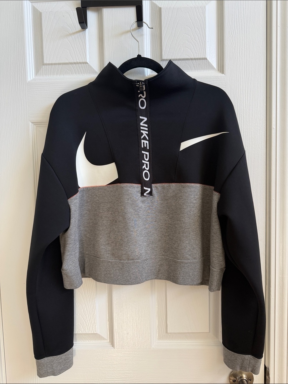 Nike Pro Dri-FIT Get Fit Crop Fleece Half Zip Pullover